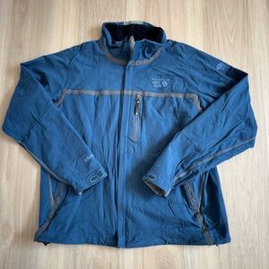 Mountain Hardwear Conduit Softshell Jacket Sz XL Blue Black Lightweight